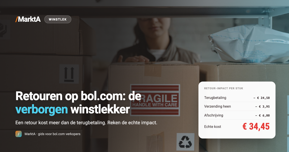Kartonnen dozen in een magazijn — retouren op bol.com en hun kosten